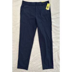 All In Motion Men's Size 32x32 Commuter Pants Navy Blue Adjustable Waistband NEW